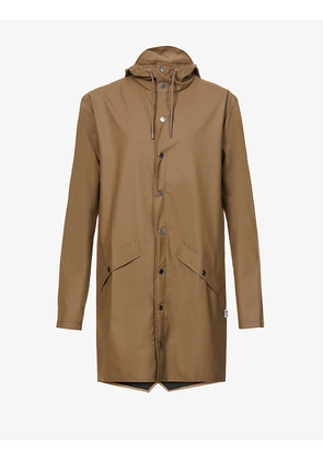 Hooded longline shell raincoat