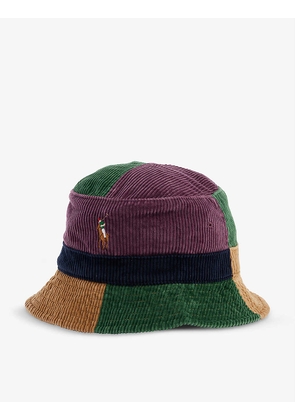 Loft logo-embroidered cotton-corduroy bucket hat