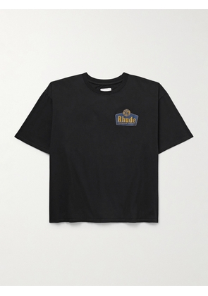 Rhude - Logo-Print Cotton-Jersey T-Shirt - Men - Black - XS