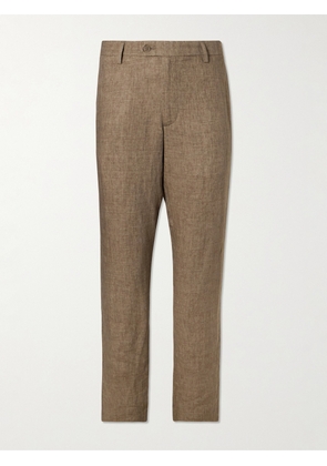 Frescobol Carioca - Affonso Tapered Linen Suit Trousers - Men - Brown - UK/US 30
