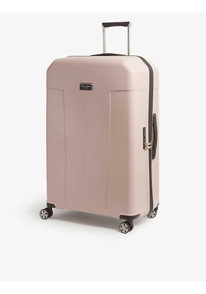 Sunniy logo-embossed large suitcase