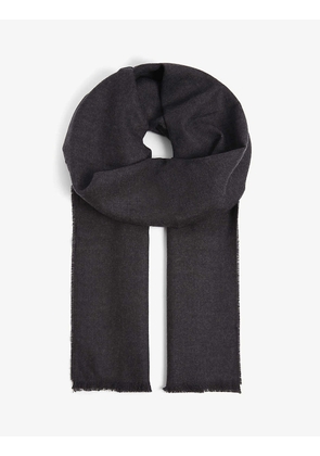Raw-edge wool scarf