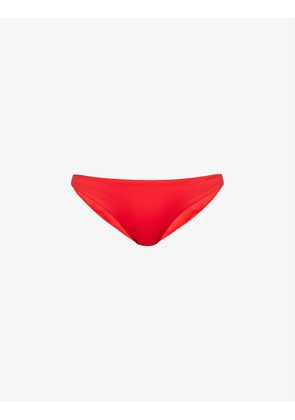 Collective hipster low-rise recycled nylon-blend bikini bottoms