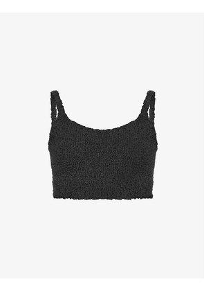 Cozy cropped knitted top