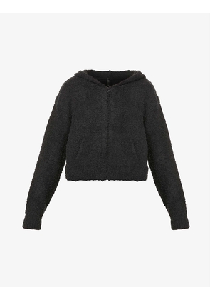Cozy boucle knitted hoody