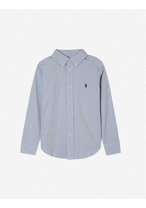 Ralph Lauren Boys Blue Custom Fit Long-Sleeve Shirt, Size: 10 Years