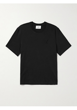 AMI PARIS - Logo-Embossed Cotton-Jersey T-Shirt - Men - Black - XS
