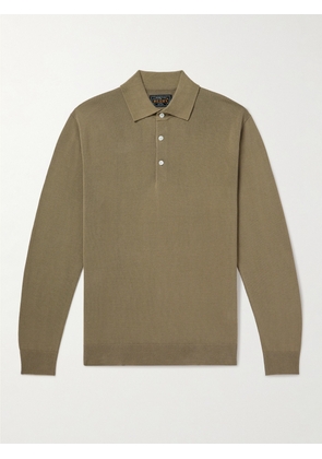 Beams Plus - Knitted Polo Shirt - Men - Green - S