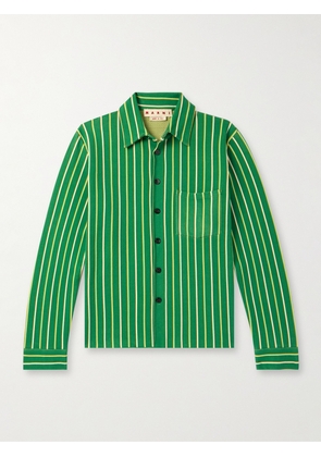 Marni - Striped Woven Shirt - Men - Green - IT 46
