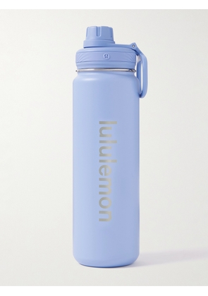 Lululemon - Back to Life Logo-Print Stainless Steel Water Bottle, 710ml - Men - Blue