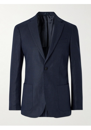 Mr P. - Unstructured Linen Suit Jacket - Men - Blue - 36