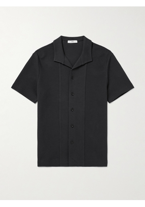 Mr P. - Waffle-Knit Cotton Shirt - Men - Black - XS