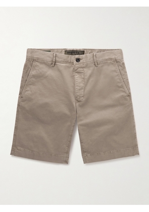 Incotex - Slim-Fit Stretch-Cotton Twill Bermuda Shorts - Men - Brown - UK/US 30
