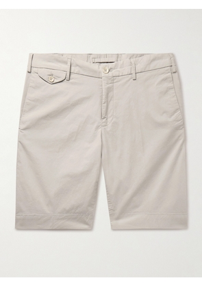 Incotex - Slim-Fit Stretch-Cotton Poplin Bermuda Shorts - Men - Gray - IT 44