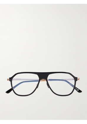 TOM FORD - Aviator-Style Acetate and Gold-Tone Blue Light-Blocking Optical Glasses - Men - Black