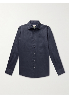 Incotex - Glanshirt Slim-Fit Linen Shirt - Men - Blue - EU 37