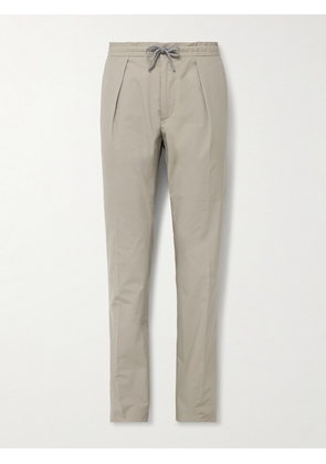 Incotex - Venezia 1951 Slim-Fit Pleated Cotton-Blend Poplin Trousers - Men - Neutrals - IT 44
