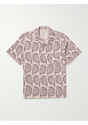 Portuguese Flannel - Nature Convertible-Collar Embroidered Linen Shirt - Men - Neutrals - XS