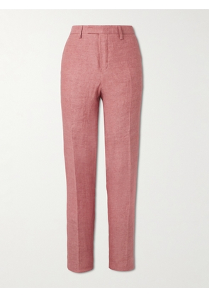Mr P. - Phillip Tapered Linen Suit Trousers - Men - Pink - 28