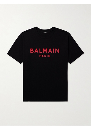 Balmain - Logo-Print Cotton-Jersey T-Shirt - Men - Black - XS