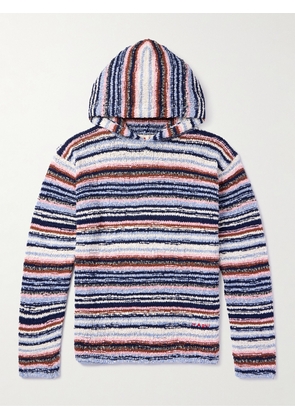 Marni - Striped Crocheted Cotton Hoodie - Men - Neutrals - IT 46