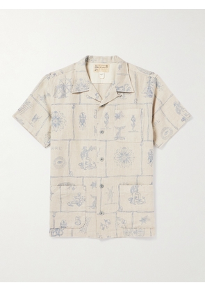 RRL - Sail Convertible-Collar Printed Linen Shirt - Men - Neutrals - S