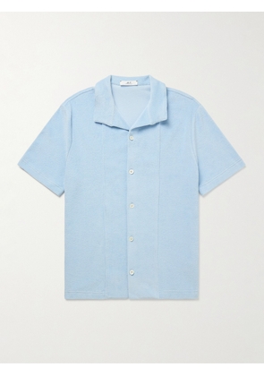 Mr P. - Cutaway-Collar Cotton-Terry Shirt - Men - Blue - XS