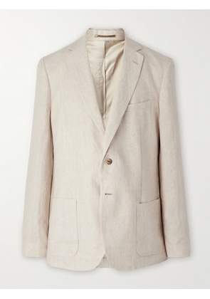 Mr P. - Linen Suit Jacket - Men - Neutrals - 36