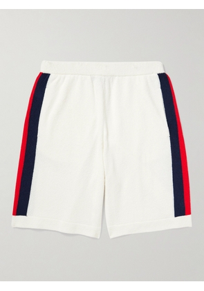 Gucci - Straight-Leg Striped Cotton-Blend Shorts - Men - White - S