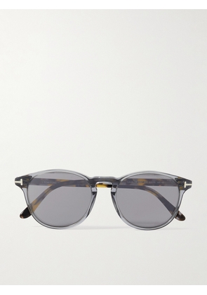 TOM FORD - Lewis Round-Frame Tortoiseshell Acetate Sunglasses - Men - Gray
