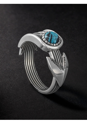 Jacques Marie Mage - Natrona Limited Edition Sterling Silver and Apache Blue Turquoise Ring - Men - Silver - 9