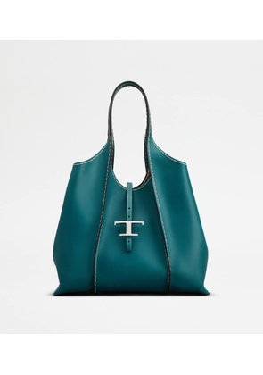 Tod's - T Timeless Shopping Bag in Leather Medium, GREEN,  - Bags