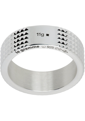 Le Gramme Silver 'La 11g' Guilloché Ribbon Ring