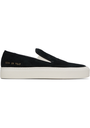 Common Projects Black Slip On Suede Sneakers