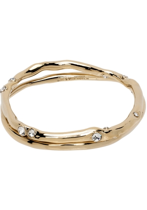 Dries Van Noten Gold Crystal Cuff Bracelet Set