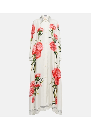 Dolce&Gabbana Floral-printed silk twill kaftan