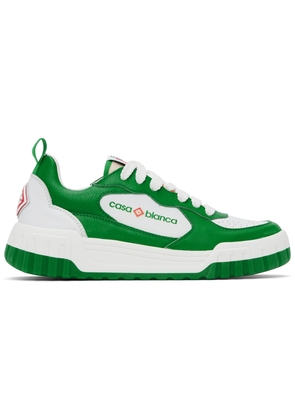 Casablanca Green & White Court Sneakers