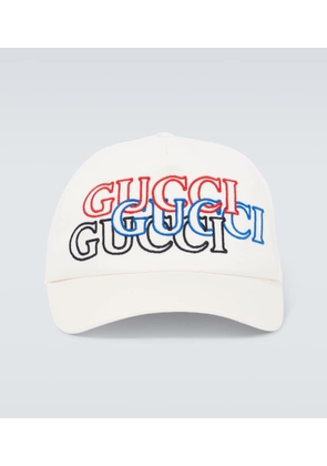 Gucci Logo embroidered cotton baseball cap