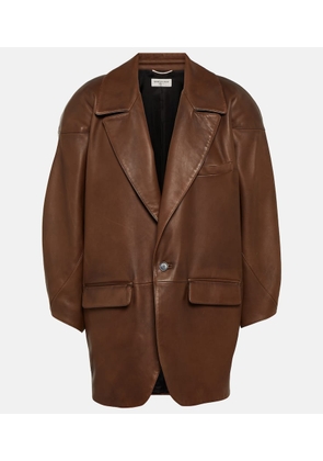 Saint Laurent Oversized leather blazer