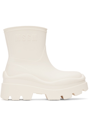 MSGM White Supergomma Boots