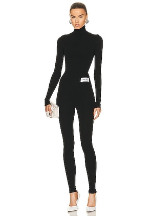 Dolce & Gabbana Turtleneck Long Sleeve Jumpsuit in Black - Black. Size 38 (also in ).