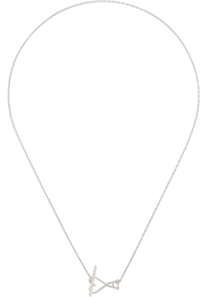 AMI Paris Silver Ami De Caur 2 In 1 Chain Necklace