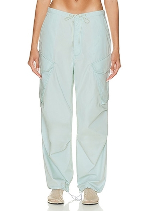 AGOLDE Ginerva Cargo Pant in Mochi - Mint. Size L (also in M, S).