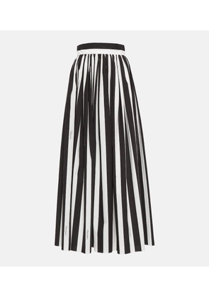 Dolce&Gabbana Portofino striped cotton maxi skirt