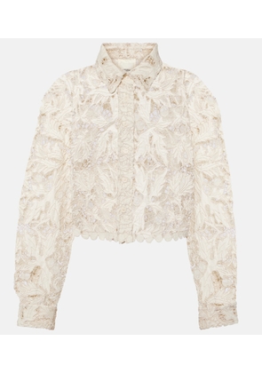 Isabel Marant Cropped cotton lace shirt