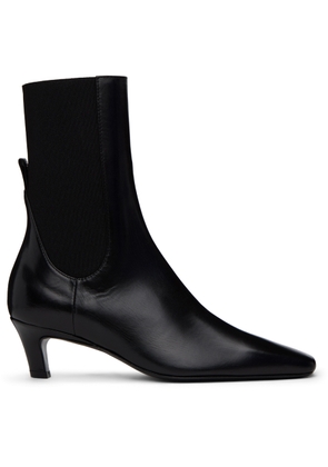 TOTEME Black 'The Mid Heel' Boots