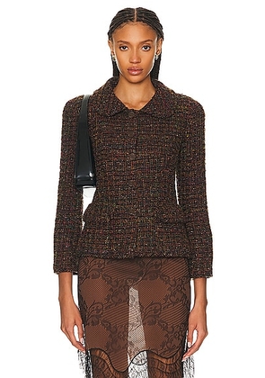 chanel Chanel Tweed Jacket in Brown - Brown. Size 36 (also in ).
