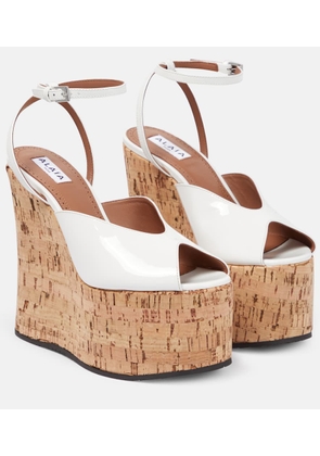 Alaïa Patent leather wedge sandals