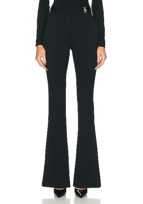 VERSACE Informal Stretch Wool Pant in Black - Black. Size 42 (also in ).