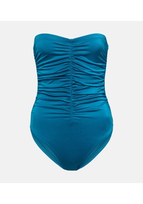 Karla Colletto Ruched strapless swimsuit